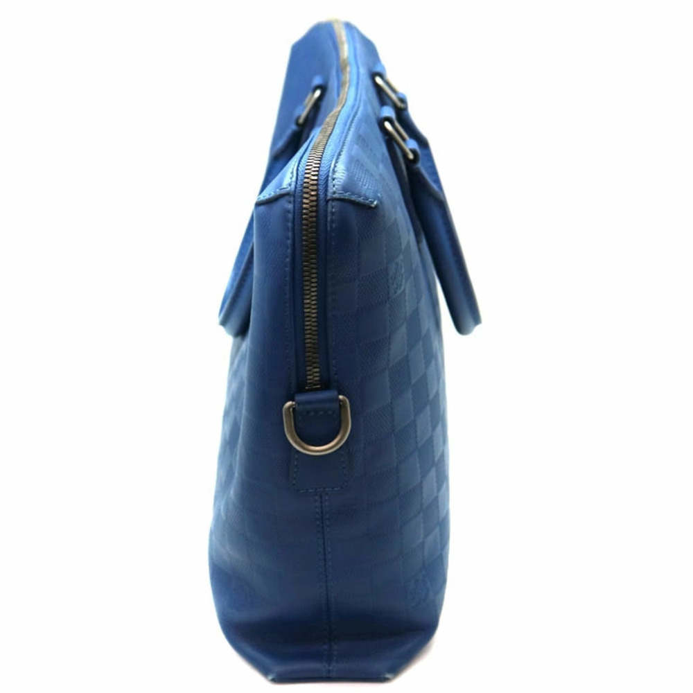 LOUIS VUITTON Porte Documents Jour Business Bag Damier Infini Black Blue - Picture 5 of 6